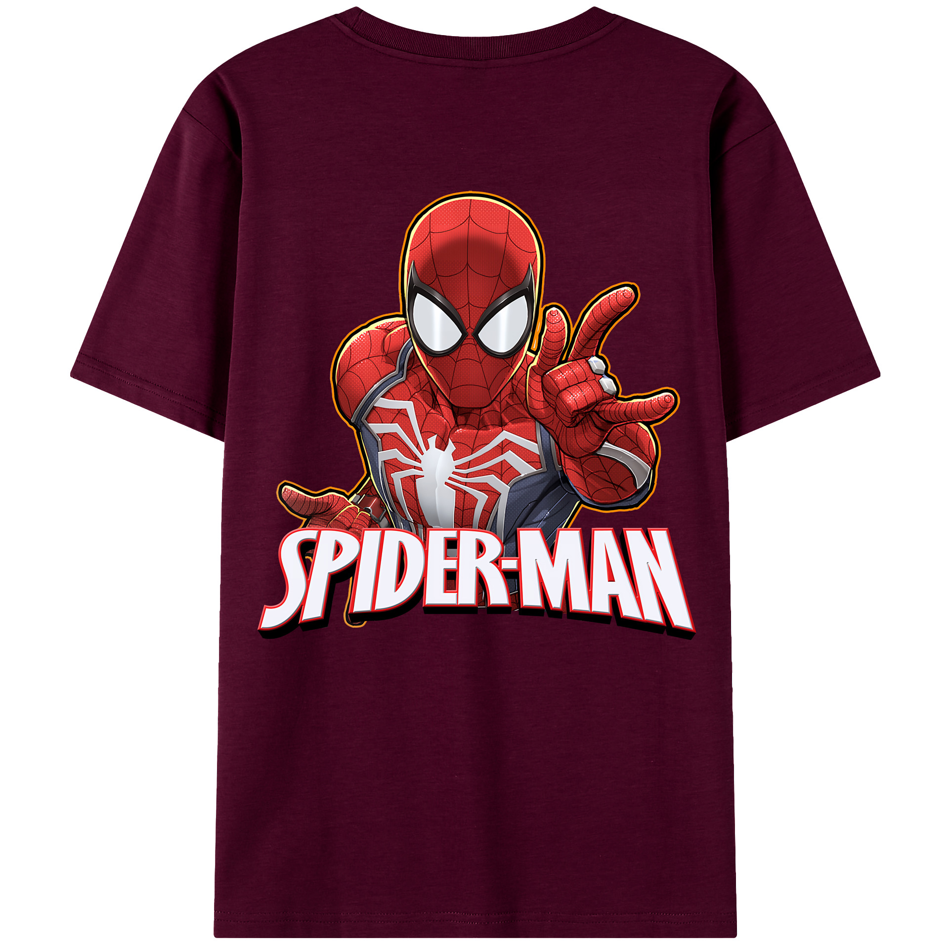 （画像用） Spider Man スパイダーマン レディース半袖Tシャツ(バックプリント)